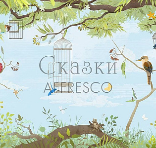 Affresco Сказки Affresco OF630-COL1 для детской голубой зеленый