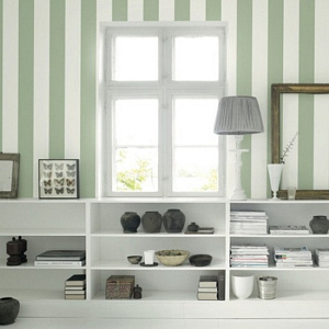 Aura Stripes@Home 580333 для кабинета для загородного дома для комнаты для прихожей белый зеленый