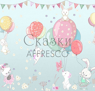 Affresco Сказки Affresco SN623-COL3 для детской голубой