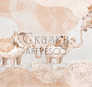 Affresco Сказки Affresco ML654-COL1 для детской бежевый кремовый персиковый