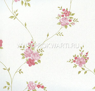 Aura Floral Themes G23246 для спальни для гостиной для загородного дома для комнаты белый