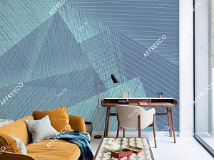 Affresco Fine Art RE832-COL3 для кабинета для комнаты для прихожей синий голубой бирюзовый