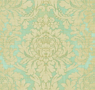 Seabrook Damask Folio DF30404 для спальни для гостиной для кабинета для загородного дома для комнаты бирюзовый