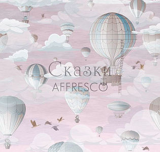 Affresco Сказки Affresco ID610-COL3 для детской розовый сиреневый