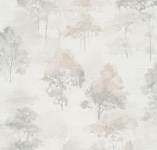 Erismann Лесные мечты (Forest Dreams) ER12264-37 для кухни для спальни для гостиной для комнаты белый светло-серый серо-бежевый