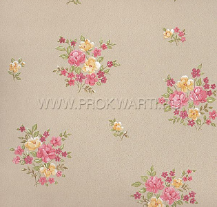 Aura Floral Themes G23230 для спальни для гостиной для загородного дома для комнаты бежевый