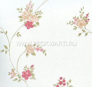 Aura Floral Themes G23247 для спальни для гостиной для загородного дома для комнаты белый