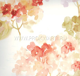 Seabrook Watercolor AQ50505 для спальни для гостиной для загородного дома для комнаты белый оранжевый