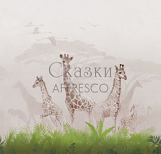 Affresco Сказки Affresco OF601-COL2 для детской розовый сиреневый зеленый