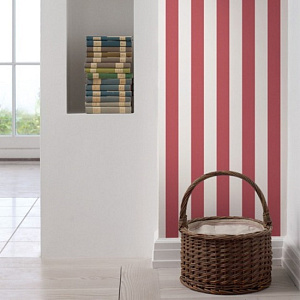 Aura Stripes@Home 580334 для кабинета для загородного дома для комнаты для прихожей белый красный