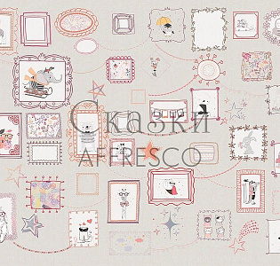 Affresco Сказки Affresco ZK674-COL3 для детской бежевый серый