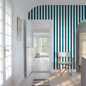 Aura Stripes@Home 580335 для кабинета для загородного дома для комнаты для прихожей белый синий