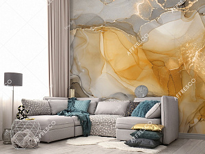 Affresco Fine Art RE852-COL2 для гостиной для кабинета для комнаты серый золотой