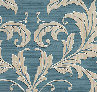 Aura Vintage Damasks G34111 для спальни для гостиной для кабинета для загородного дома для комнаты синий