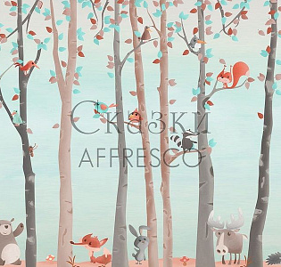 Affresco Сказки Affresco ML653-COL4 для детской голубой бирюзовый