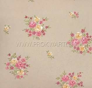 Aura Floral Themes G23230 для спальни для гостиной для загородного дома для комнаты бежевый