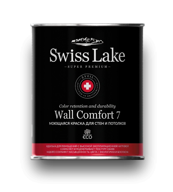 Swiss Lake Wall Comfort 7 (матово-шелковистая 7% моющаяся краска для стен и потолков)