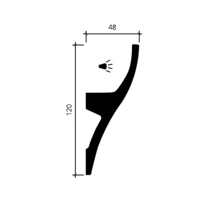 Карниз 1.50.229 гибкий для скрытого освещения