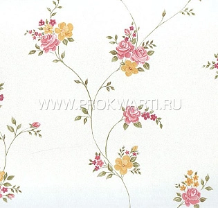 Aura Floral Themes G23242 для спальни для гостиной для загородного дома для комнаты белый