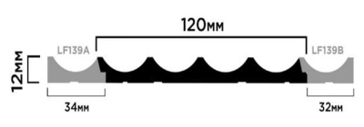 Финишный молдинг LF139A BU29 для стеновых панелей