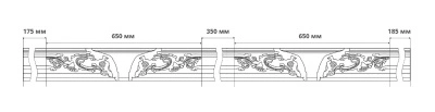 Карниз 1.50.167. Вспомогательный элемент для декорирования внутренних углов, применяется в сочетании с карнизами 1.50.168, 1.50.252